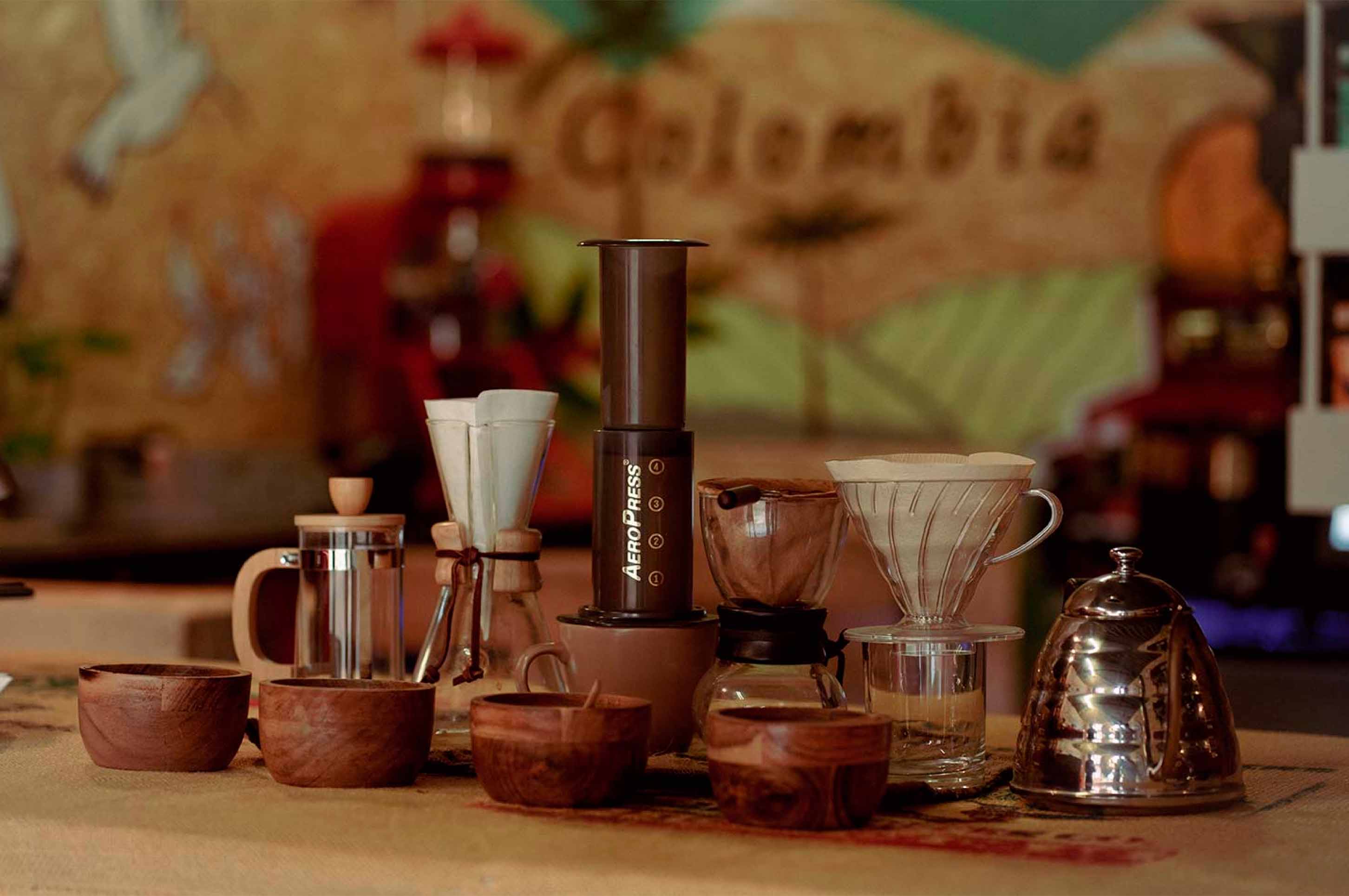 photograph of coffee workshop