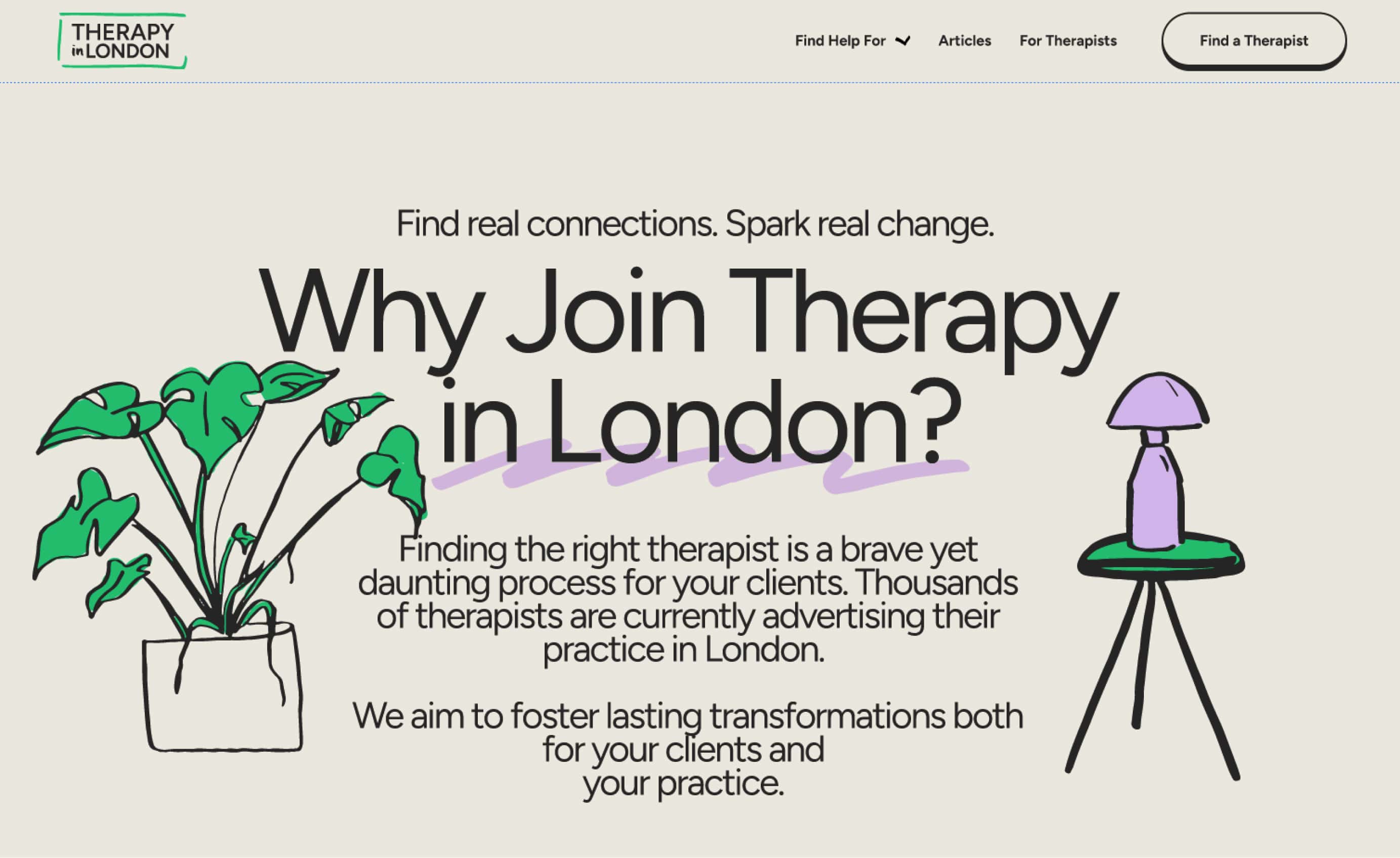 therapy in london website