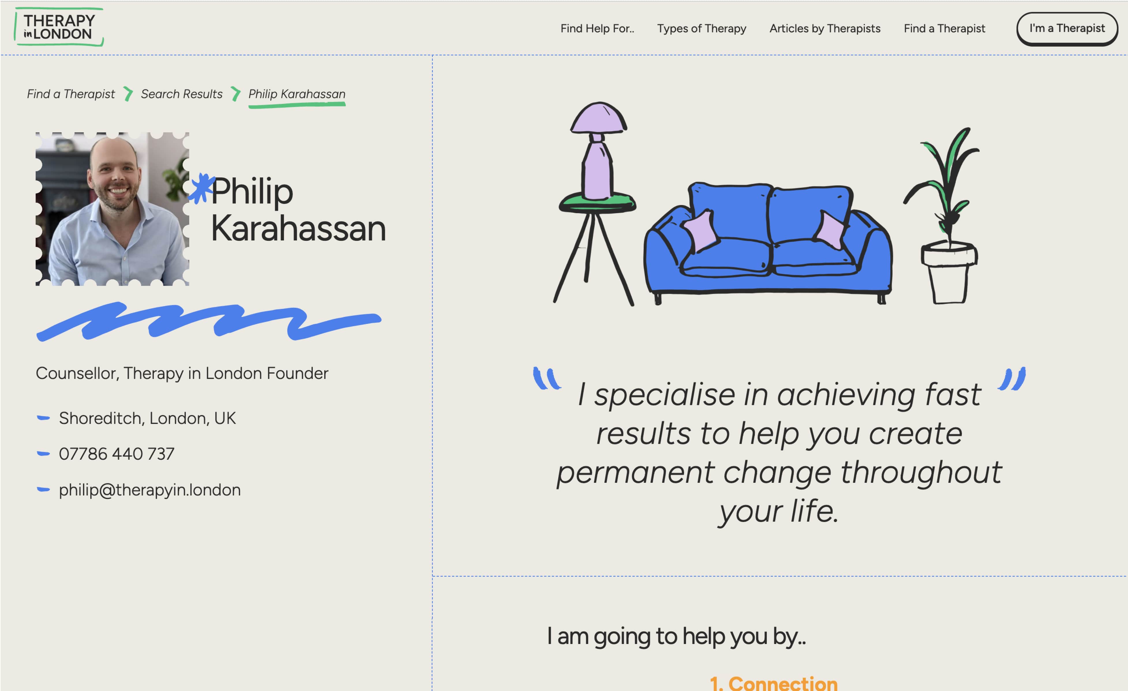 therapy in london website
